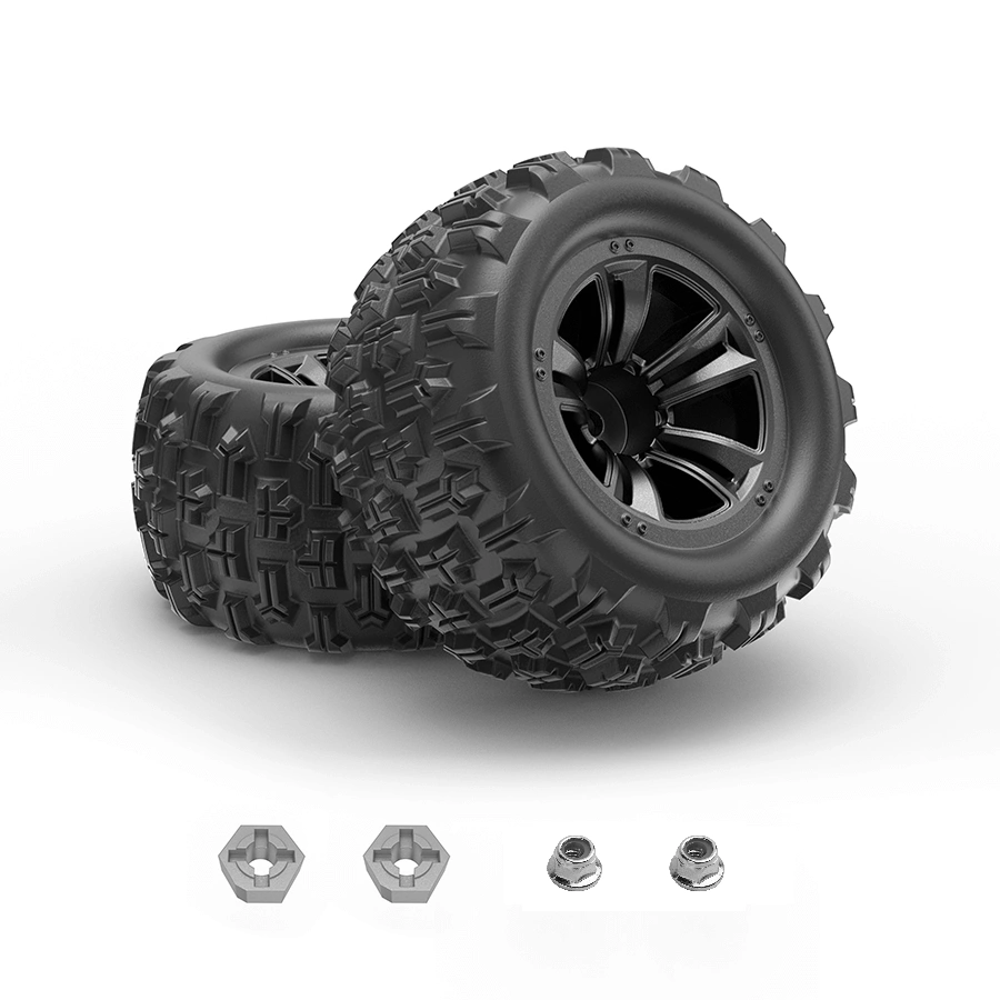 Blazing RC Wheels & Tires: Ready to Roll (2PCS) Unleash the Beast in Your Ride!